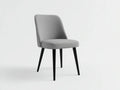 Silla de comedor tapizada 52×58×84 cm - gris claro - para cocina - respaldo envolvente