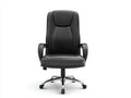 Silla de oficina negra 65×66×105-115 cm - respaldo alto curvo y altura regulable