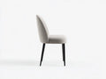 Silla de comedor de tejido gris perla 47×54×84 cm - diseño compacto sin brazos