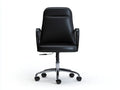 Silla de oficina compacta negra 64×65×96-106 cm - respaldo medio y asiento giratorio