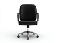 Silla de oficina tapizada negra 66×67×108-118 cm - diseño alto regulable con base cromada
