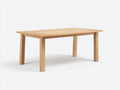 Mesa de comedor de madera 160×80×75 cm - roble claro - estilo recto para cocina