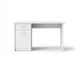 Escritorio de oficina 120×55×75 cm - tablero de madera - blanco - con almacenamiento integrado