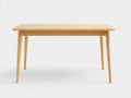 Mesa de comedor de madera 150×78×75 cm - roble dorado con diseño clásico