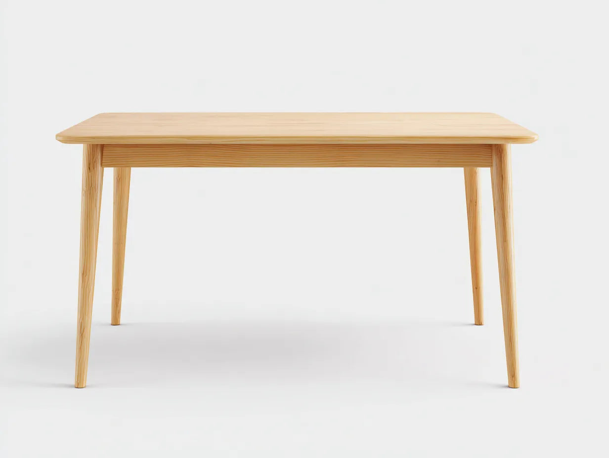 Mesa de comedor de madera 150×78×75 cm - roble dorado con diseño clásico