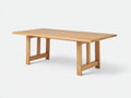 Mesa de comedor de madera 180×90×75 cm - madera clara - estilo natural para cocina