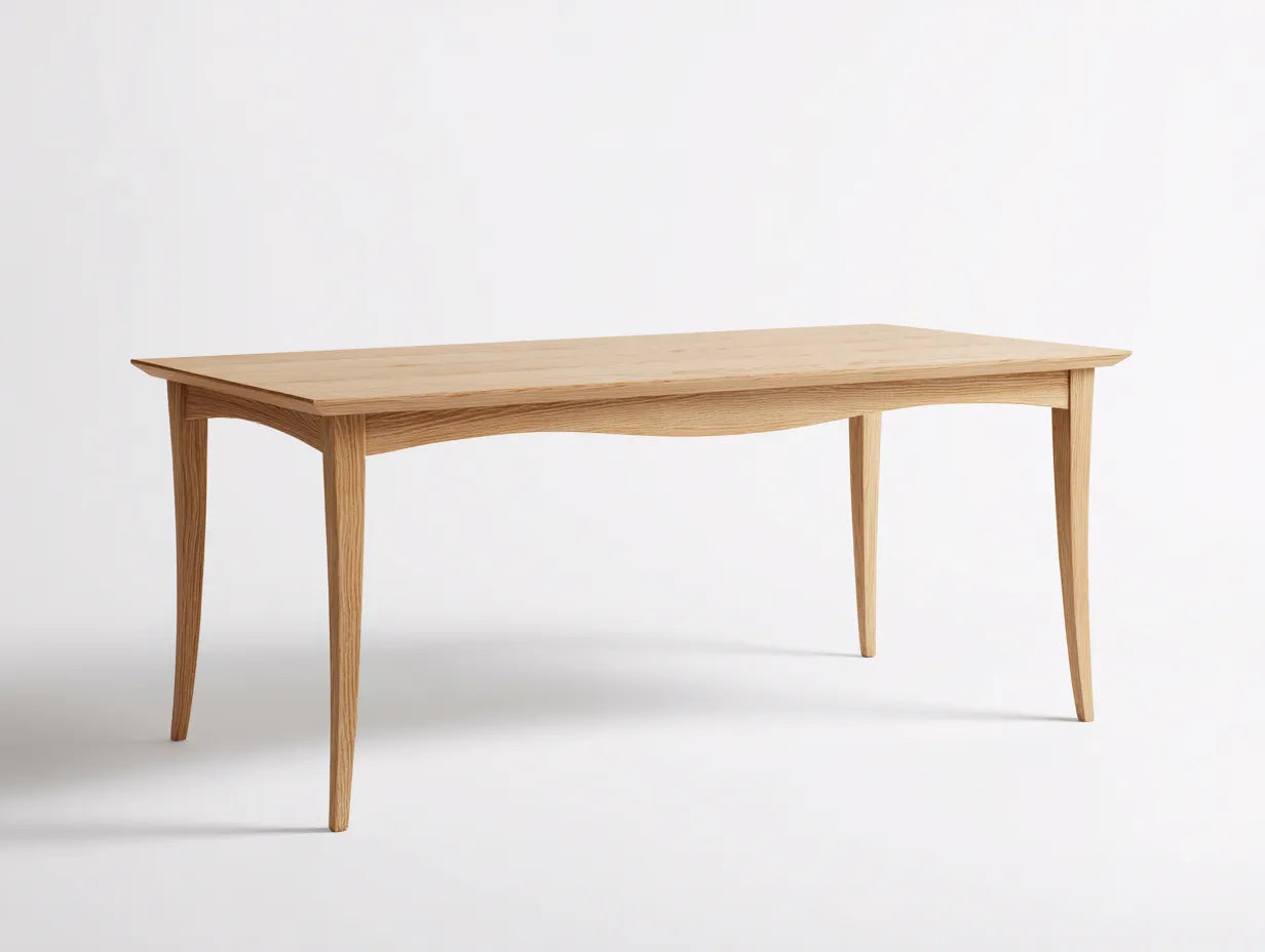 Mesa de comedor de madera 200×100×75 cm - roble natural con patas de marco