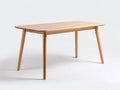 Mesa de comedor de madera 200×100×75 cm - roble claro con tablero geométrico