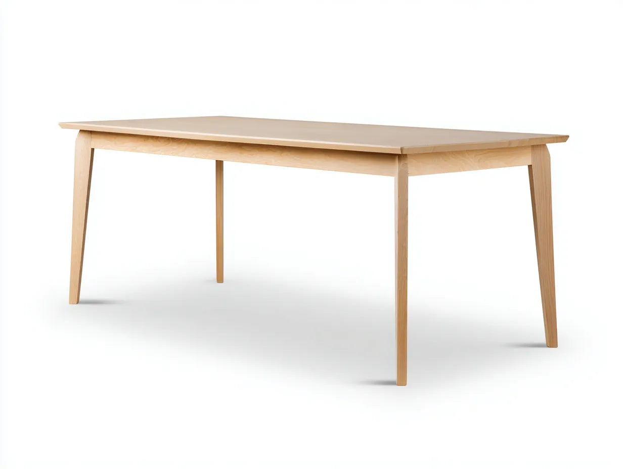 Mesa de comedor de madera 160×80×76 cm - roble miel con patas torneadas