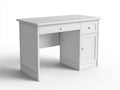 Escritorio de oficina 120×55×76 cm - blanco - con almacenamiento integrado