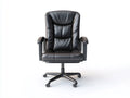 Silla de oficina de piel sintética 64×67×104-114 cm – negra – respaldo alto con brazos