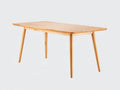 Mesa de comedor de madera 180×90×75 cm - roble claro con patas rectas