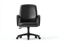 Silla de oficina compacta de piel sintética 59×61×91-101 cm – negra – giratoria con ruedas